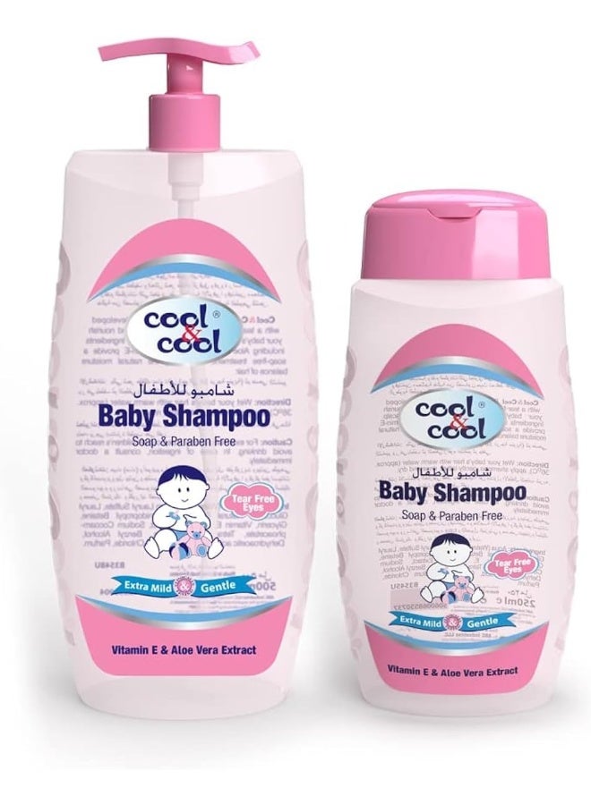 Cool & Cool Baby Shampoo 500ml + 250ml - Image 1